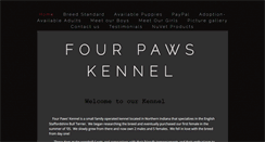 Desktop Screenshot of fourpawskennel.net