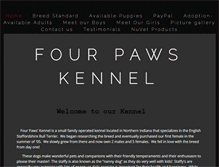 Tablet Screenshot of fourpawskennel.net